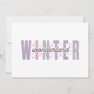 Winter Wonderland - Festieve Typografie Kunst Kaart