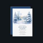 Winter Wonderland Fête Invitation<br><div class="desc">Des aquarelles modernes pour le pays des merveilles hivernales,  et des invitations de fêtes modernes.</div>
