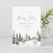 Winter Wonderland Fête Invitation (Debout devant)