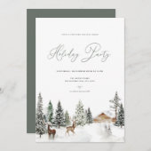 Winter Wonderland Fête Invitation (Devant / Derrière)