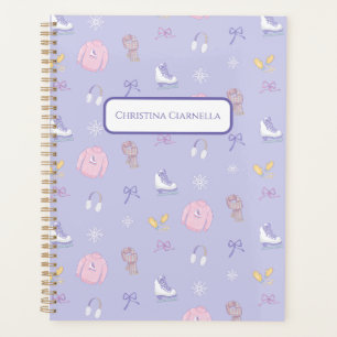 Winter Wonderland Figuur Schaats IJs Schaats Paars Planner