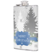 Winter Wonderland Fles - Blauw Heupfles (Links)