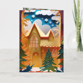 Winter Wonderland Folded Photo Kaart (Achterkant)