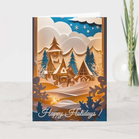 Winter Wonderland Folded Photo Kaart (Voorkant)