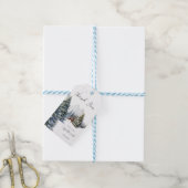 Winter Wonderland Forest Deer Het is koud buiten Cadeaulabel (Met Touw)