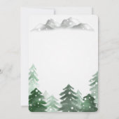Winter Wonderland Forest Kerstparty Kaart (Achterkant)