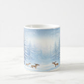 Winter Wonderland Forest Mug with Snow and Deer (Centre)