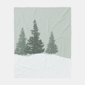 Winter Wonderland Forest Trees Fleece Deken (Voorkant)