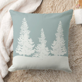 Winter Wonderland Forest Trees Kussen