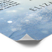 Winter Wonderland Forest Wedding Seating Chart Poster (Hoek)