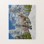 Winter Wonderland Fox in de sneeuw Legpuzzel (Verticaal)