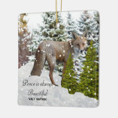 Winter Wonderland Fox Keramisch Ornament (Links)