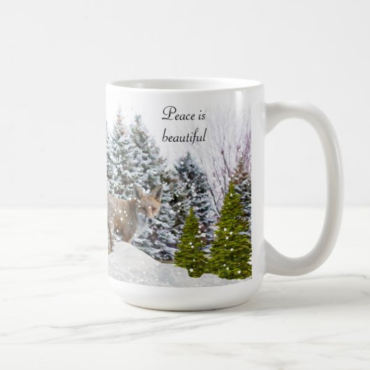 Winter Wonderland Fox / Wildlife Coffee Mug (Droite)