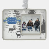 Winter Wonderland Framed Ornament - blauw (Voorkant)
