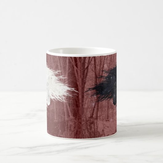 Winter Wonderland Friesian Horse 2-Sided Mug (Centre)