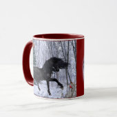 Winter Wonderland Friesian Horse Mug (Devant gauche)