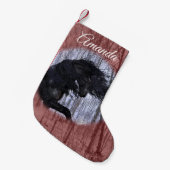 Winter Wonderland Friesian Horse Stocking Kleine Kerstsok (Voorkant (Hangend))