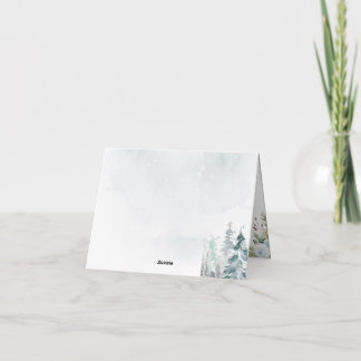 Winter wonderland Gebruiksaanwijzing Baby Shower Bedankkaart