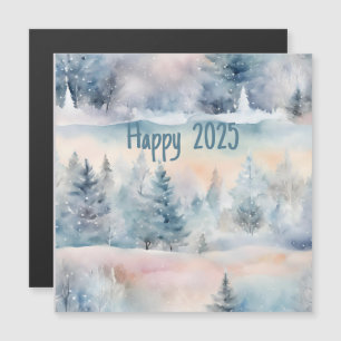 winter wonderland - Gelukkig 2025 magnetische kaar