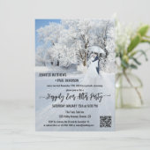 Winter Wonderland gelukkig ooit na bruiloft Kaart (Staand voorkant)