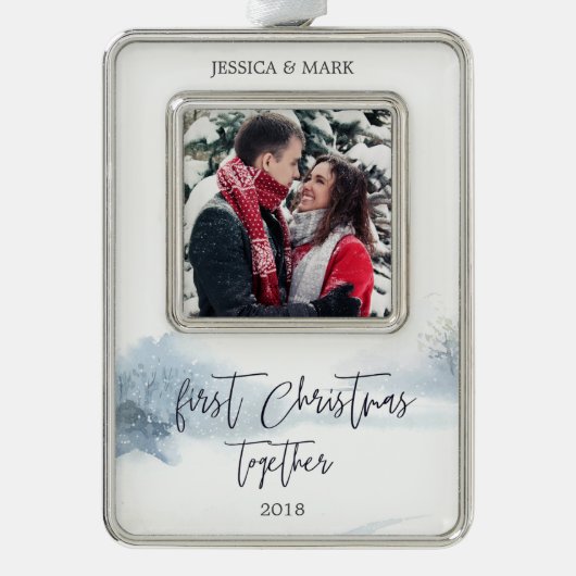 Winter Wonderland | Gepersonaliseerd foto Ornament (Voorkant)