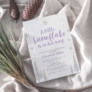 Winter Wonderland, Girl Baby shower/Baby Sprinkle Kaart