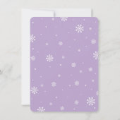 Winter Wonderland, Girl Baby shower Kaart (Achterkant)