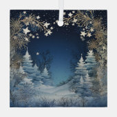 Winter Wonderland Glas Ornament (Achterkant)