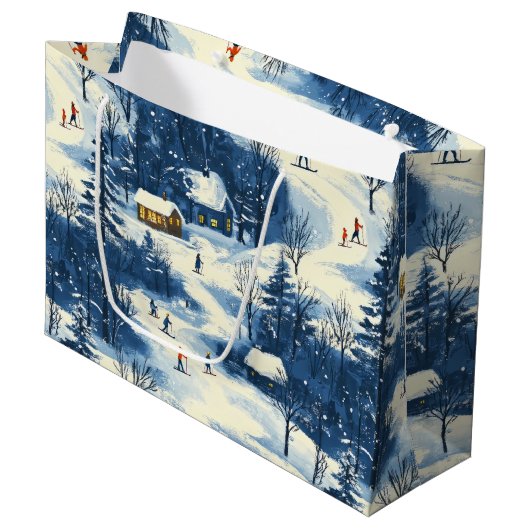 Winter Wonderland Groot Cadeauzakje (Voorkant Gekanteld)