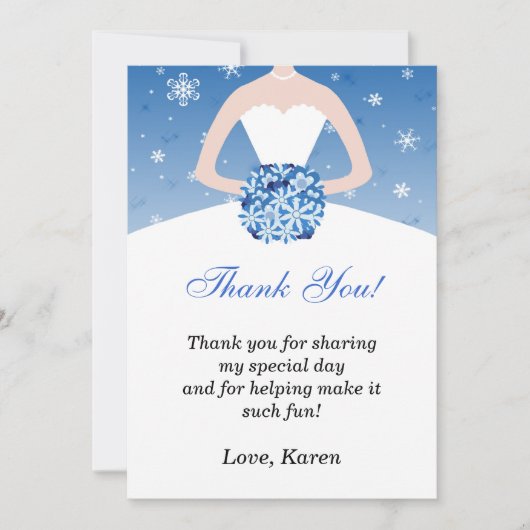 Winter Wonderland - Hartelijk dank Bedankkaart (Voorkant)