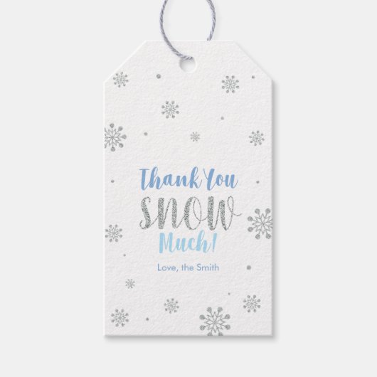 Winter wonderland Hartelijk dank voor de sneeuwval Cadeaulabel (Voorkant)