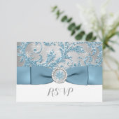 Winter Wonderland, IMPRIMÉ BUCKLE Wedding RSVP 3 (Debout devant)