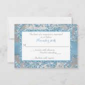 Winter Wonderland, IMPRIMÉ BUCKLE Wedding RSVP 3 (Dos)