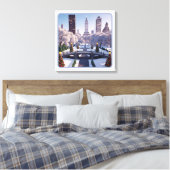 Winter Wonderland in de stad Canvas Afdruk (Insitu (Slaapkamer))