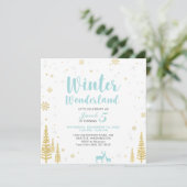 Winter Wonderland - Invitation Anniversaire de enf (Debout devant)