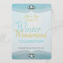 Winter Wonderland Invitation Kaart