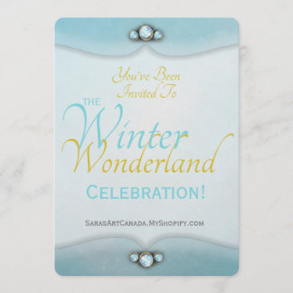 Winter Wonderland Invitation Kaart