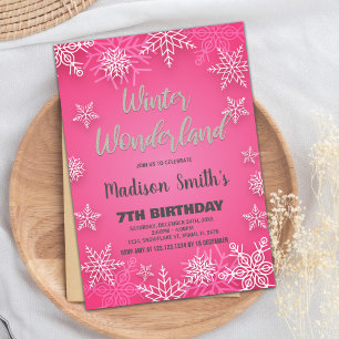 Winter Wonderland Invitations Anniversaire Neige b