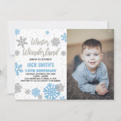 Winter Wonderland Invitations Anniversaire Photo b (Devant)