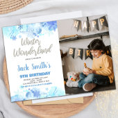Winter Wonderland Invitations Blue Snow Photo