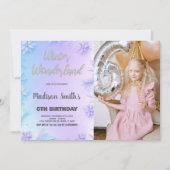 Winter Wonderland Invitations d'anniversaire avec (Devant)