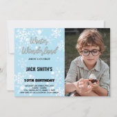 Winter Wonderland Invitations d'anniversaire avec  (Devant)