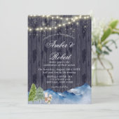 Winter Wonderland | Invitations de mariage peint (Debout devant)