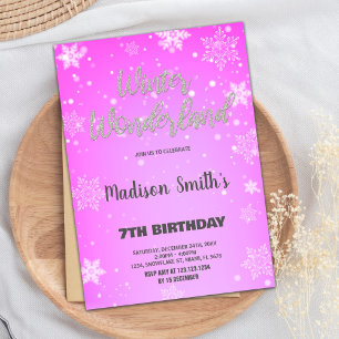 Winter Wonderland Invitations Gold Parties scintil