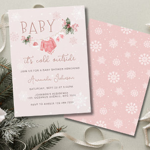 Winter Wonderland is koud buiten het Baby shower Kaart