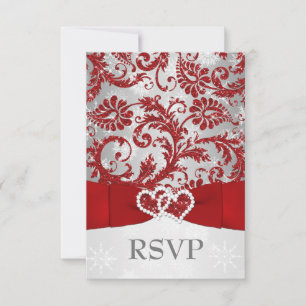 Winter Wonderland Joined Hearts Mariage RSVP - Rou