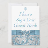 Winter Wonderland Joined Hearts Table Kaart (Achterkant)