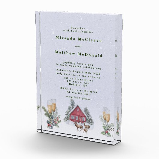 Winter Wonderland Keepomwille Wedding Invite Fotoblokken (Rechts)