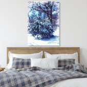 Winter Wonderland Kerst Canvas Print (Insitu (Slaapkamer))