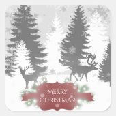 Winter Wonderland Kerst sticker - Rood (Voorkant)